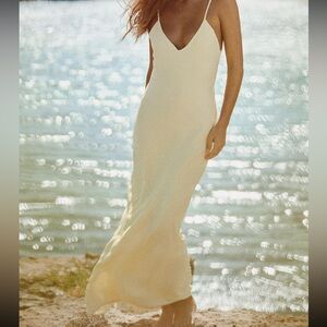 Zara pastel yellow dress